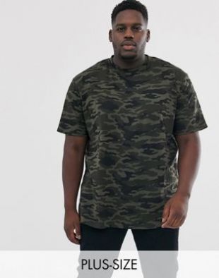 Duke - King Size - T-shirt à motif camouflage | ASOS