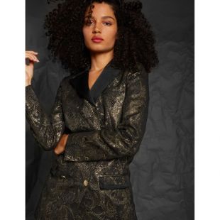 Veste droite imprimé cachemire