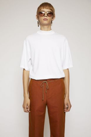 Mock neck t-shirt Optic White