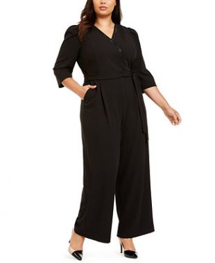 Calvin Klein - Plus Size Surplice Jumpsuit