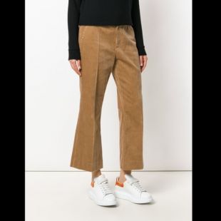 Flare Corduroy Crop Trousers