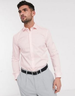 Topman - Chemise à manches longues - Rose | ASOS