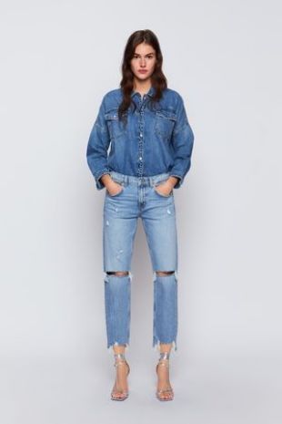 Jeans Slim Boyfriend Beach Blue