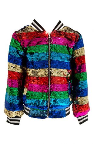 Reversible Sequin Jacket - Dreamy Rainbow Rave clothes,rave – THE LUMI SHOP
