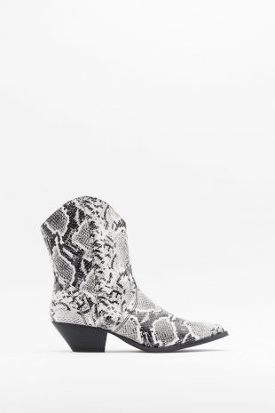 Snake the Risk Faux Leather Western Boots