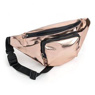 Gold Metallic Colour Bum Bag Fanny Pack Festivals Holiday Wear