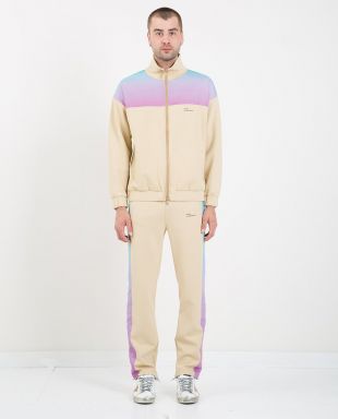 Shaded Satin & Nylon Zip-Up Track Jacket