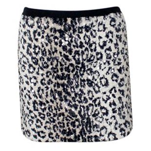 *Womens Faux Fur Mini Skirt Black