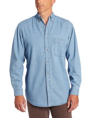 Wrangler Herren Rugged Wear Basic EIN-Taschen-Denim-Shirt - Blau - Mittel