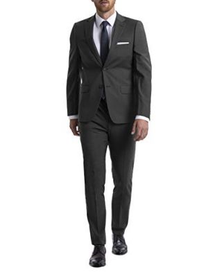 Calvin Klein Men's Short Skinny Fit Stretch Suit, Charcoal, 40S