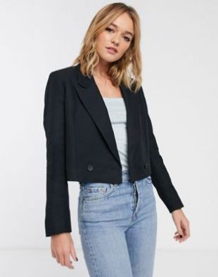 & Other Stories - Blazer court style smoking - Noir | ASOS