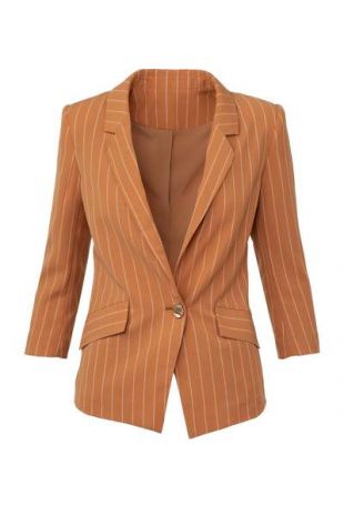 Sophie Orange Striped Blazer