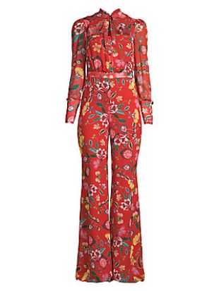 Rust  Imogene Floral Jumpsuit