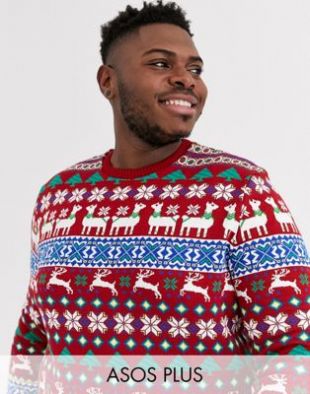 ASOS DESIGN Plus - Pull de Noël à motif lama | ASOS