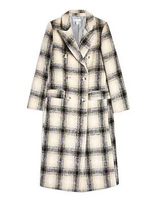 Black And White Check Coat