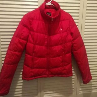 Down Red Puffer Coat