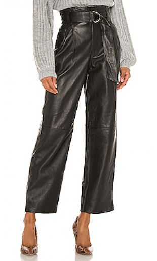 Song of Style PANTALON EN CUIR SEBASTIENNE en Black | REVOLVE