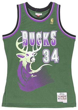 Ray Allen Milwaukee Bucks Mitchell & Ness NBA Throwback Jersey Maglia - Green