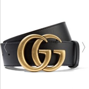 Dou­ble-G Buck­le Calf­skin Belt