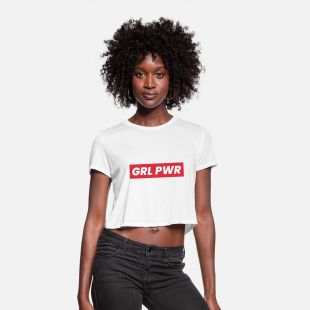 Girl Power Cropped Graphic Tee Women's Cropped T-Shirt