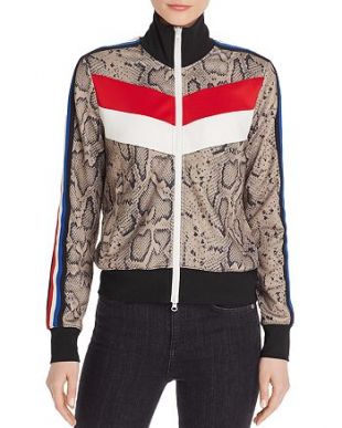 Snake-Print Track Jacket