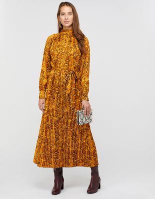 Snake Print Trapeze Dress