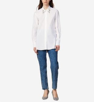 Chemise droite col studs