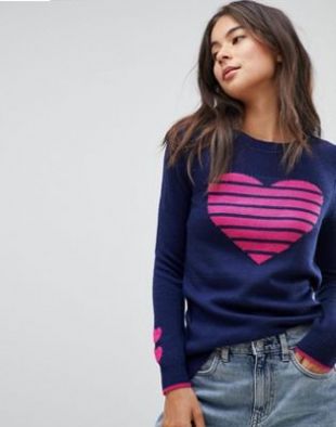 Heart Printed Sweater