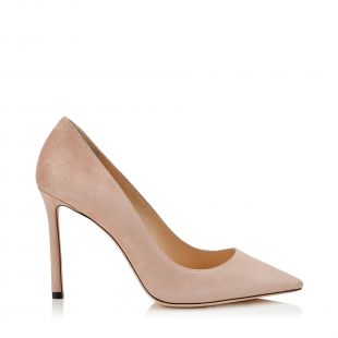 Ballet Pink Suede Pointy Toe Pumps