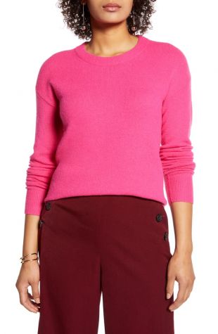 Pink Crewneck Blend Sweater