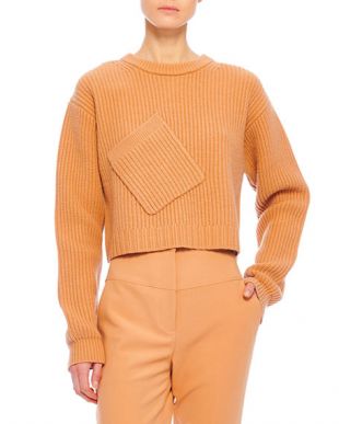 Beige Ribbed Sweater