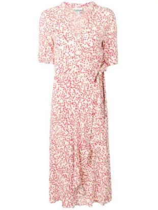 Goldstone Crepe Wrap Dress