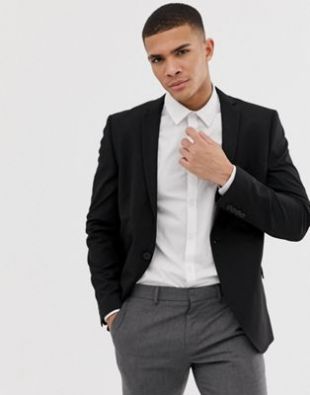 Premium Slim Fit Tuxedo Jacket With Satin Lapel