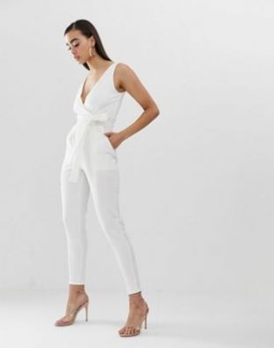 Outrageous Fortune - Combinaison nouée à la taille - Blanc | ASOS