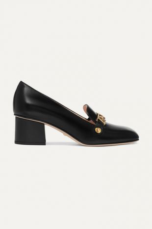 Gucci - Escarpins en cuir à chaînes Sylvie