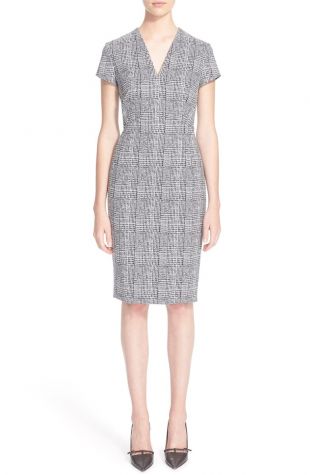 13484 Grey Plaid Jacket Dress