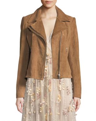 Angalie Suede Moto Jacket