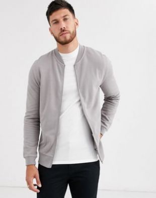 Bomber en jersey - Gris