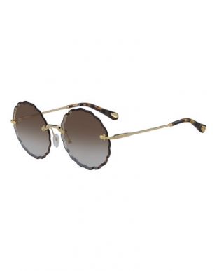 Rosie Rimless Scalloped Sunglasses