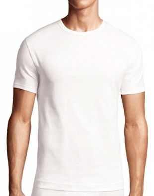 Calvin Klein Men's Undershirts Cotton Stretch 2 Pack Crew Neck Tshirts, White, Medium