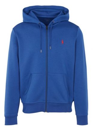 SWEAT À CAPUCHE REGULAR-FIT ZIPPÉ EN COTON MÉLANGÉ SPORTING ROYAL