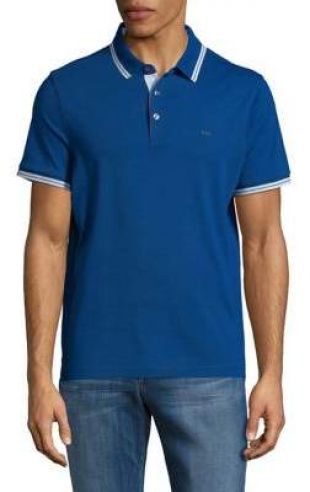Blue Striped Collar Pol