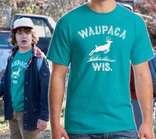 WAUPACA T shirt étranger choses Dustin d’Halloween costume cosplay chemises