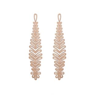 Elegant Bohemian Vintage Feather Earring Summer Style Gold Stud Earring Accessories For Women GLE5441Y