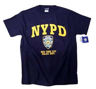 Anti Crime Security Inc. NYPD T-Shirt Bleu Marine Authentique Vêtements Apparel Mrm05334 par Le département de Police de New York - Bleu - Medium