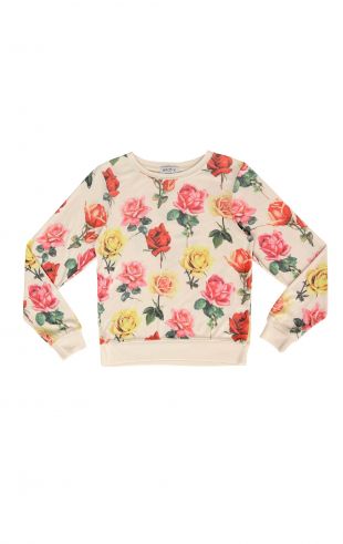 Wildfox - Kids Bright Roses Baggy Beach Jumper