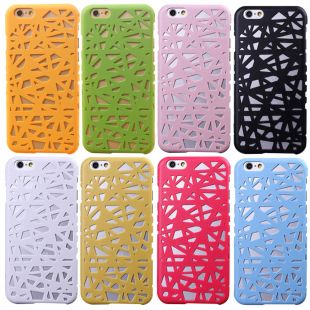 New I5 I6 3D Building Hollow Bird Nest Design Rubberized Plastic Hard Phone Cases Cover For iphone 5 5s 6 6s