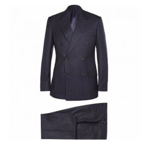 Kingsman for Mr. Porter - NAVY DOUBLE-BREASTED PINSTRIPE SUIT SOLD OUT