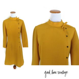Robe moutarde années 60