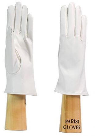 PARISI GLOVES - GANTS POUR FEMMES EN CUIR VERITALBE - DOUBLURE EN SOIE - COLLECTION MARIAGE - AB2 (6½)